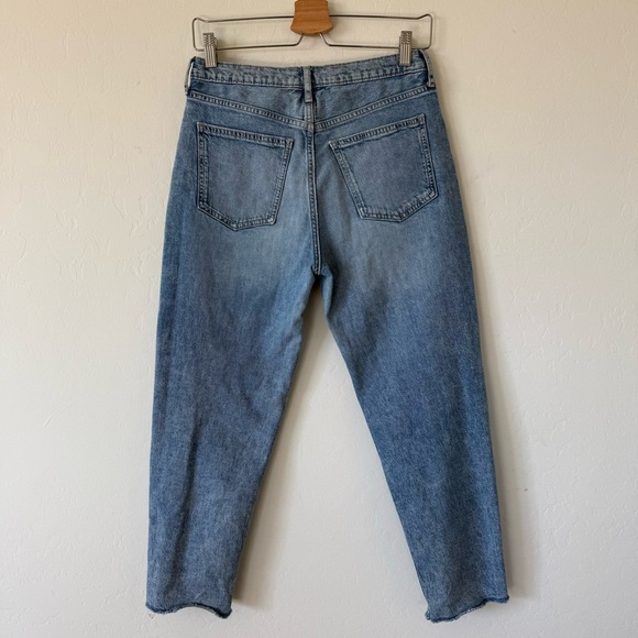 Gap Denim Girls Boho Medium Wash Distressed Mom Jeans Size 18 - Picture 6 of 9